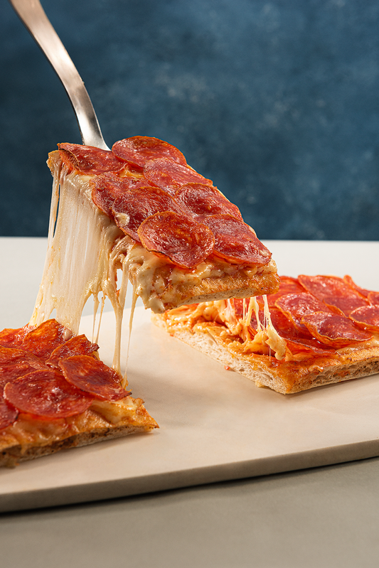 Pizza Pepperoni 500grs (14x34cm) 100% cubierta "porque nunca es mucho".