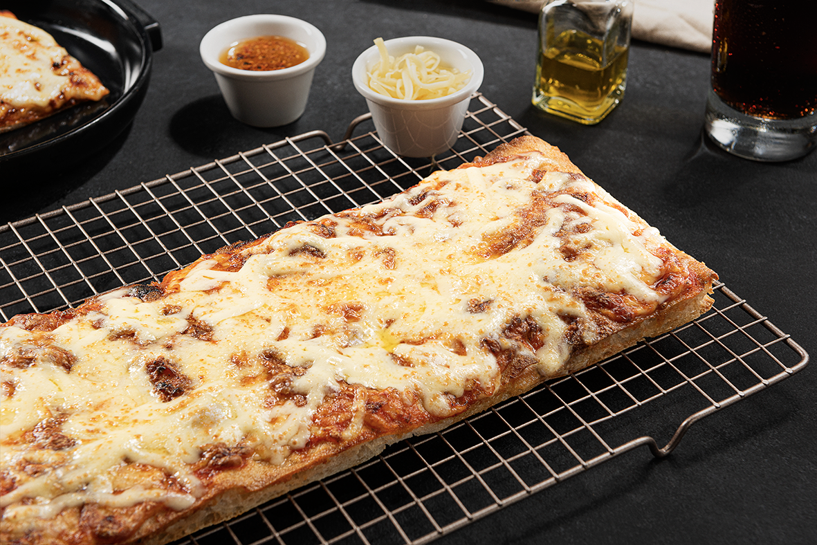Pizza Queso 450grs (14x34cm) para los que prefieren diseñar su mejor versión.